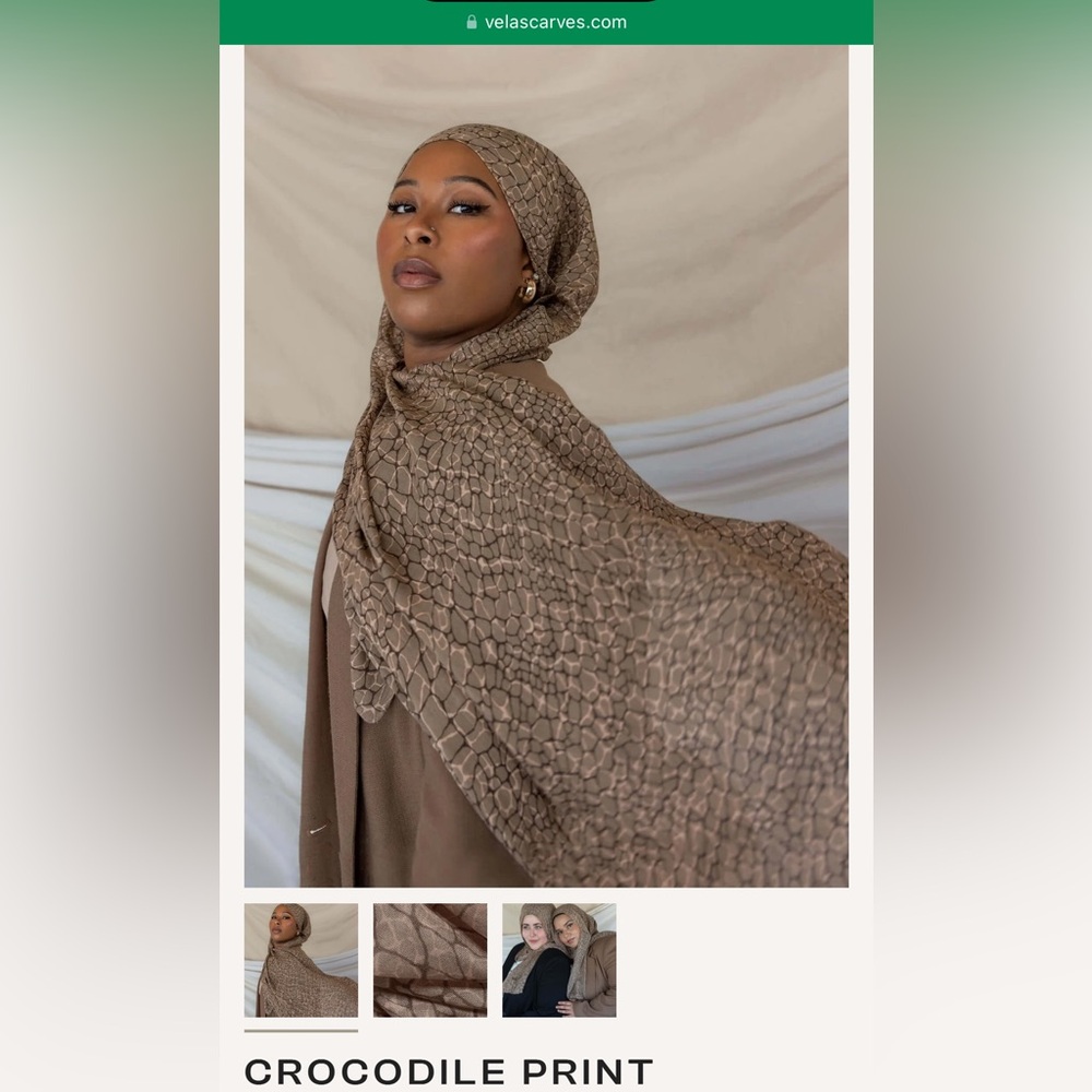 Brand new Vela modal print scarf in crocodile print.